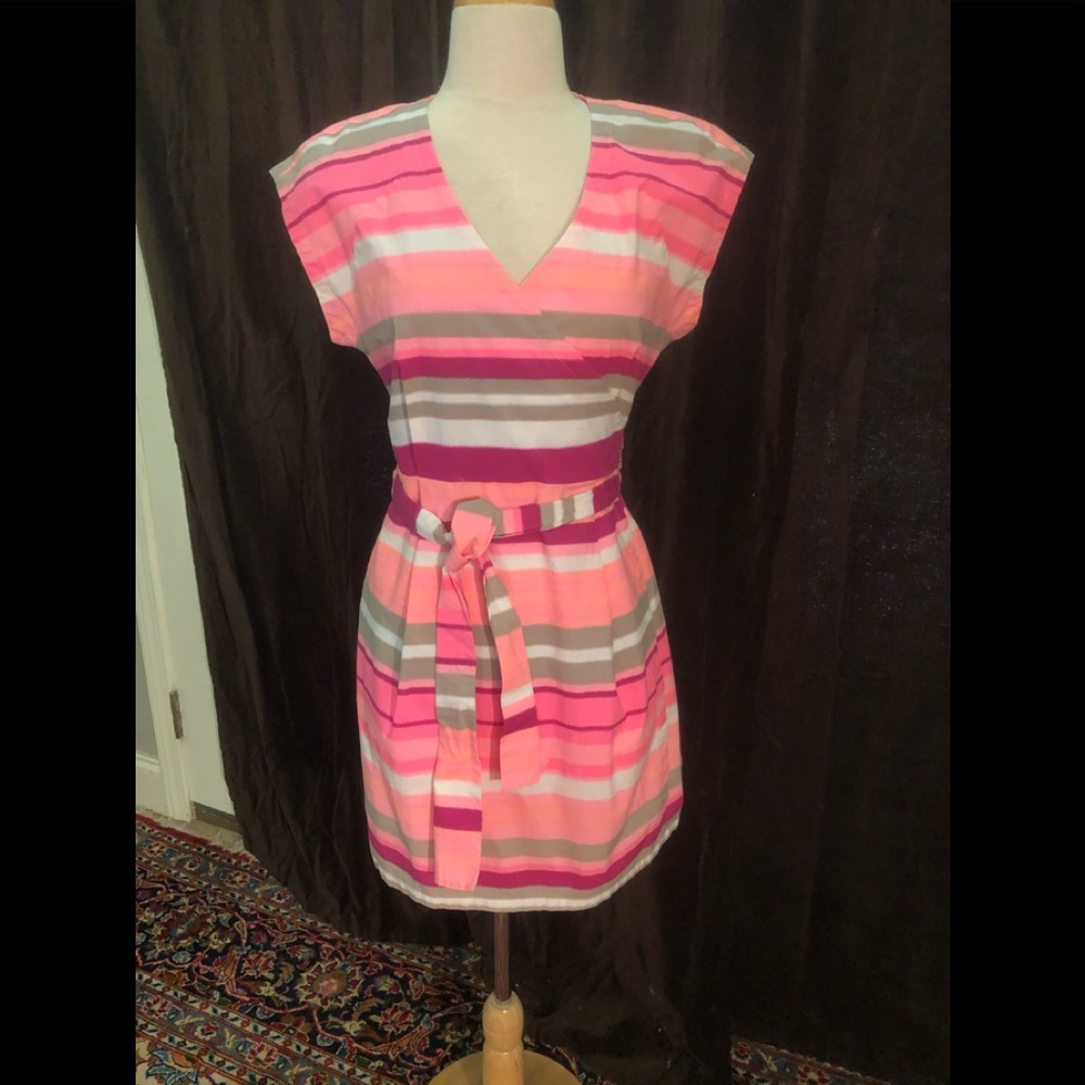 Kate spade Size medium pink striped mini dress